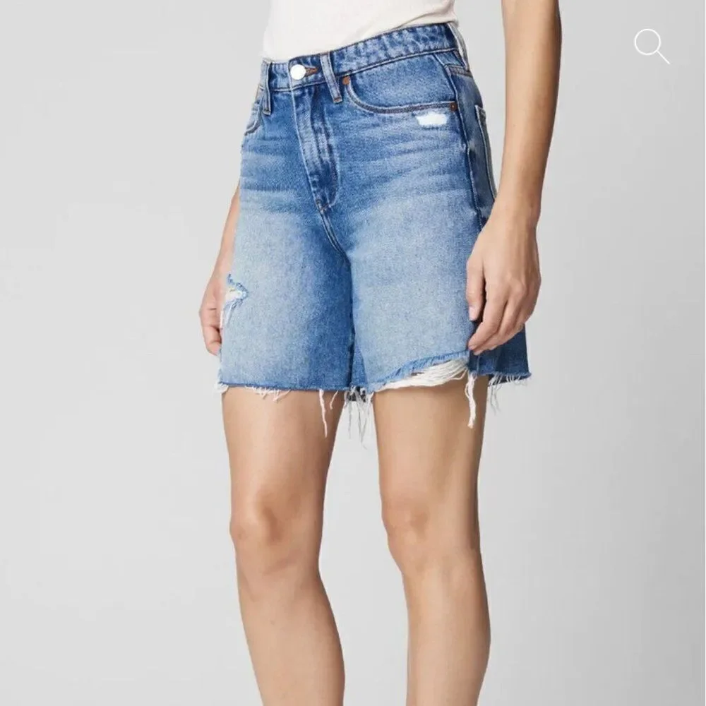NEW! BLANK NYC | 'TheWarren' Work With Me Mid-thigh Distressed Jean Shorts sz 29